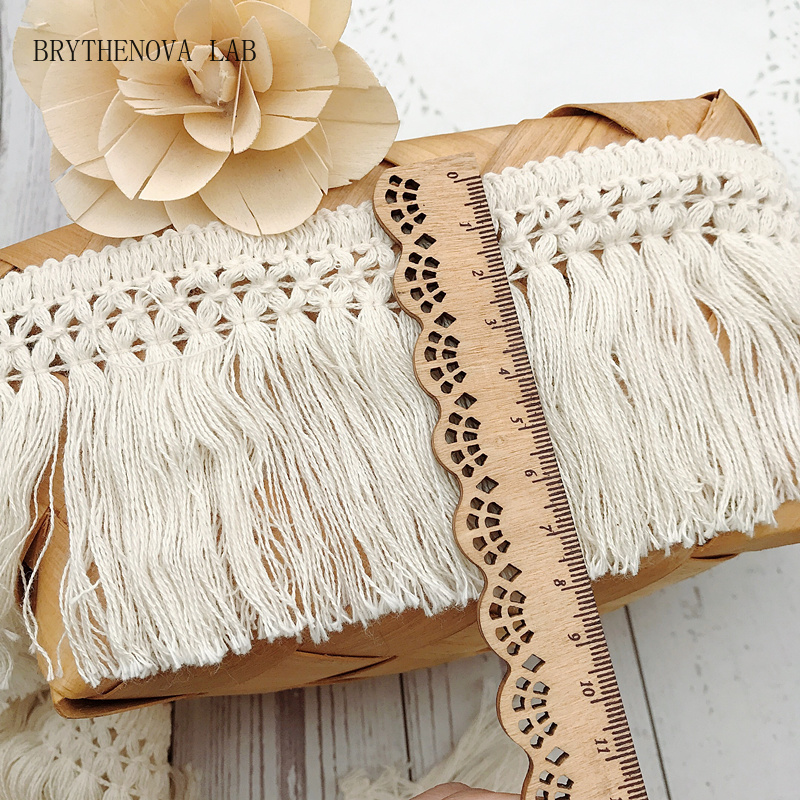 Fringe Ribbon Sewing - 10 jardów/partia Beżowa 6CM/8CM Frędzle z