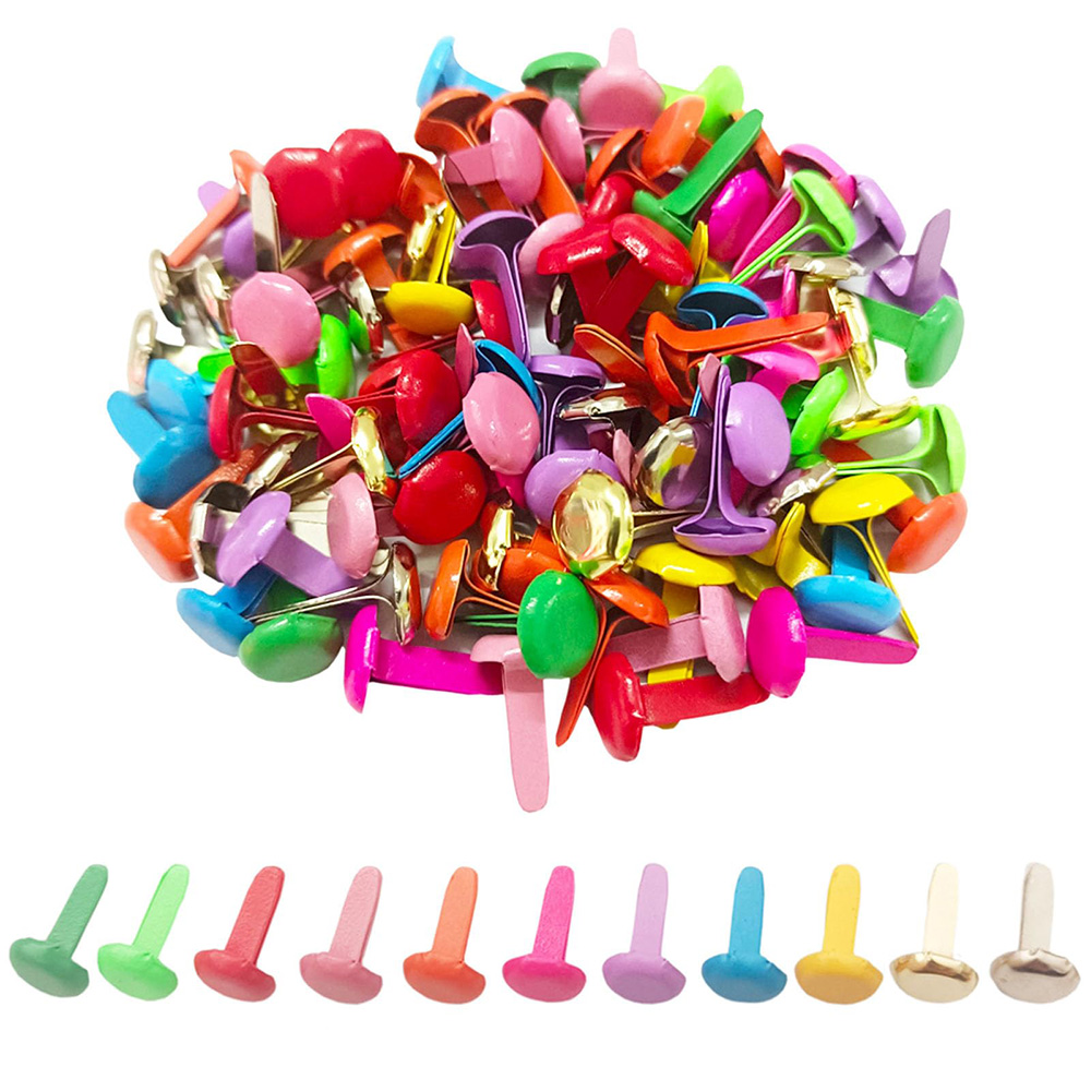 Embellishments For Scrapbooking - 100 sztuk/worek Mieszane wzory Okrągłe metalowe