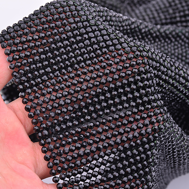 JUNAO 45*120cm czarne złoto kr – Hotfix Rhinestone Sheet recenzja i cena