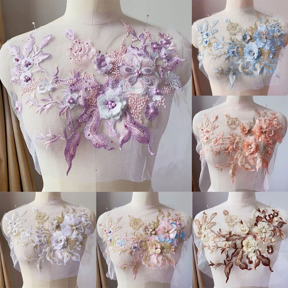 3D kwiaty koronka z koralikami – Embellishments For Scrapbooking recenzja i cena