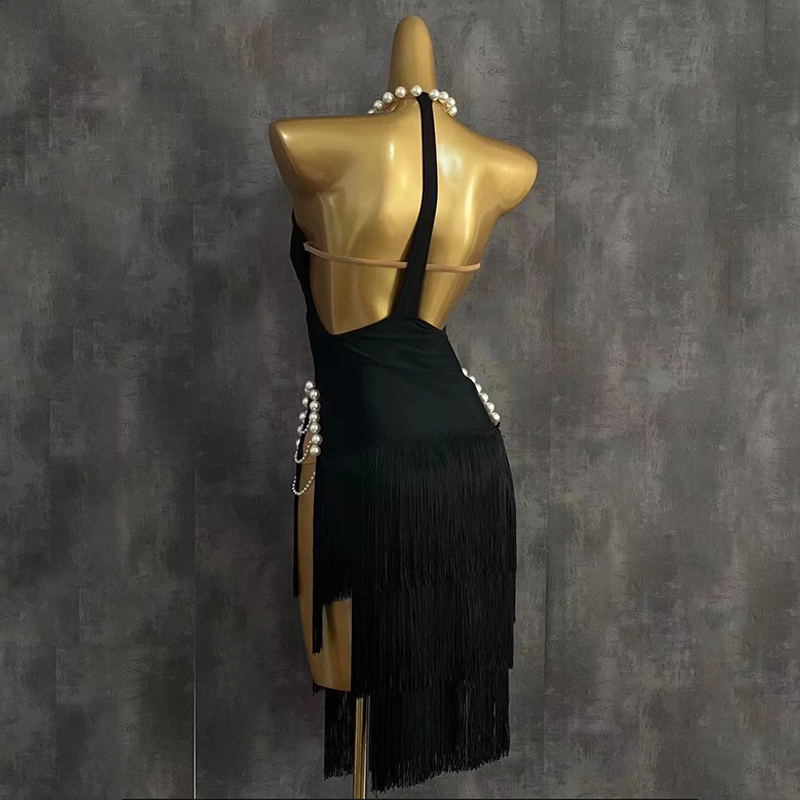 2024 High End Latin Dance Dres – Beaded Trim Fringe recenzja i cena