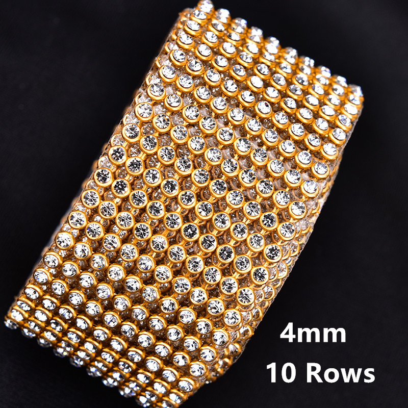 4mm 2/5/10 rzędów Crystal Clea – Hotfix Rhinestone Sheet recenzja i cena