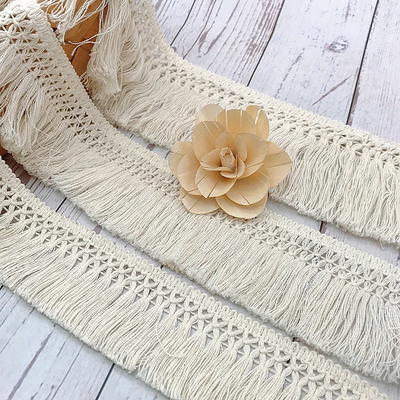 10 jardów/partia Beżowa 6CM/8C – Fringe Ribbon Sewing recenzja i cena