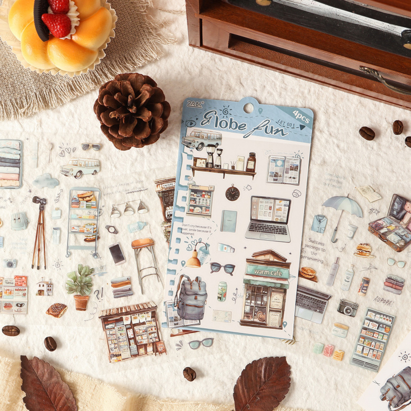 4 szt./opak. Vintage naklejki  – Embellishments For Scrapbooking recenzja i cena